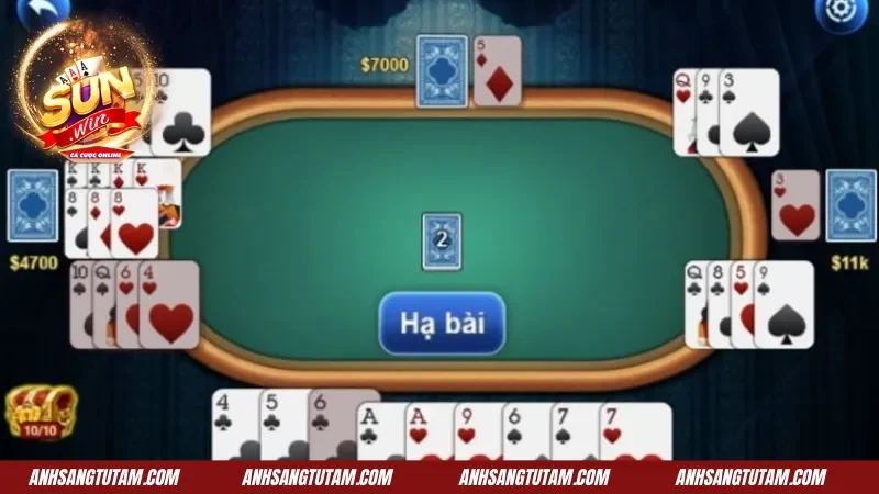 Bắt đầu ván đấu Phỏm